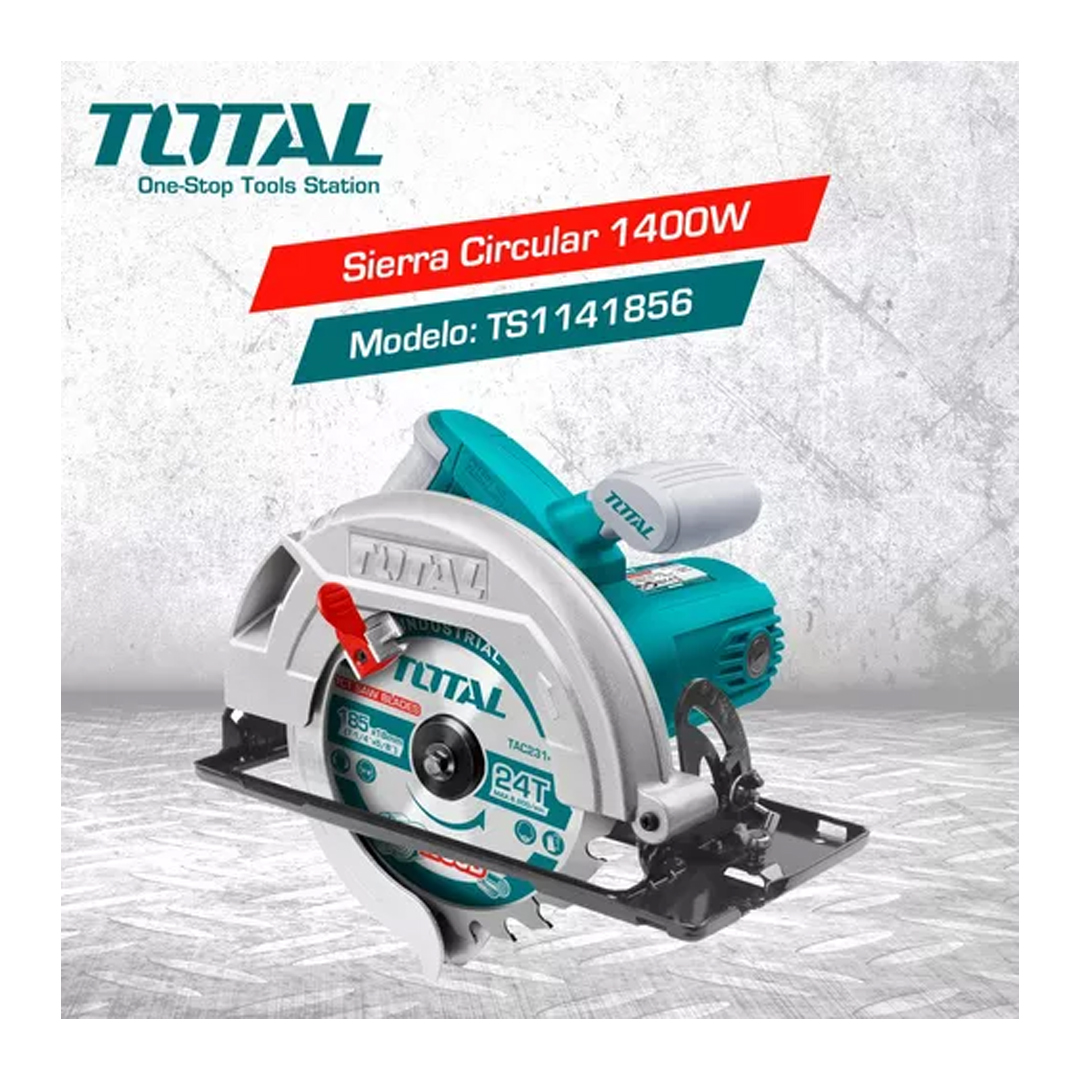 Sierra Circular 1400w Total Disco 184mm Color Turquesa Frecuencia 50Hz - Imagen 2