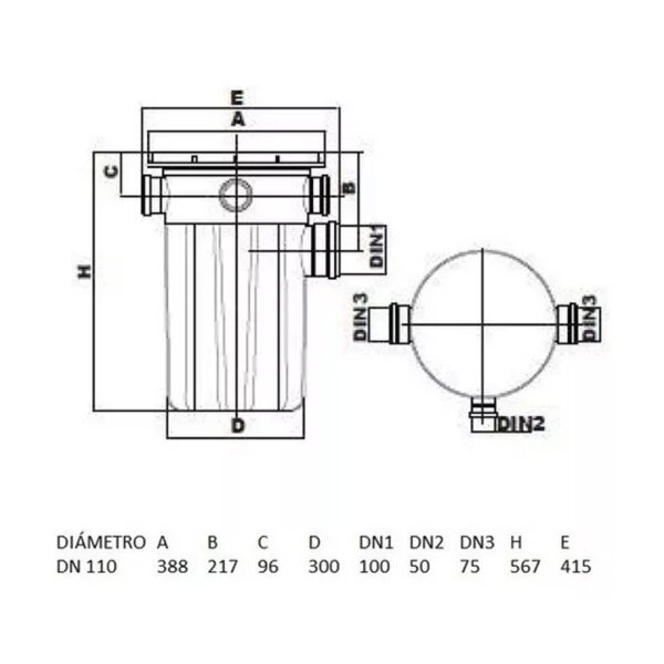 Camara Desengrasadora Tigre Pvc 110 P - Imagen 3