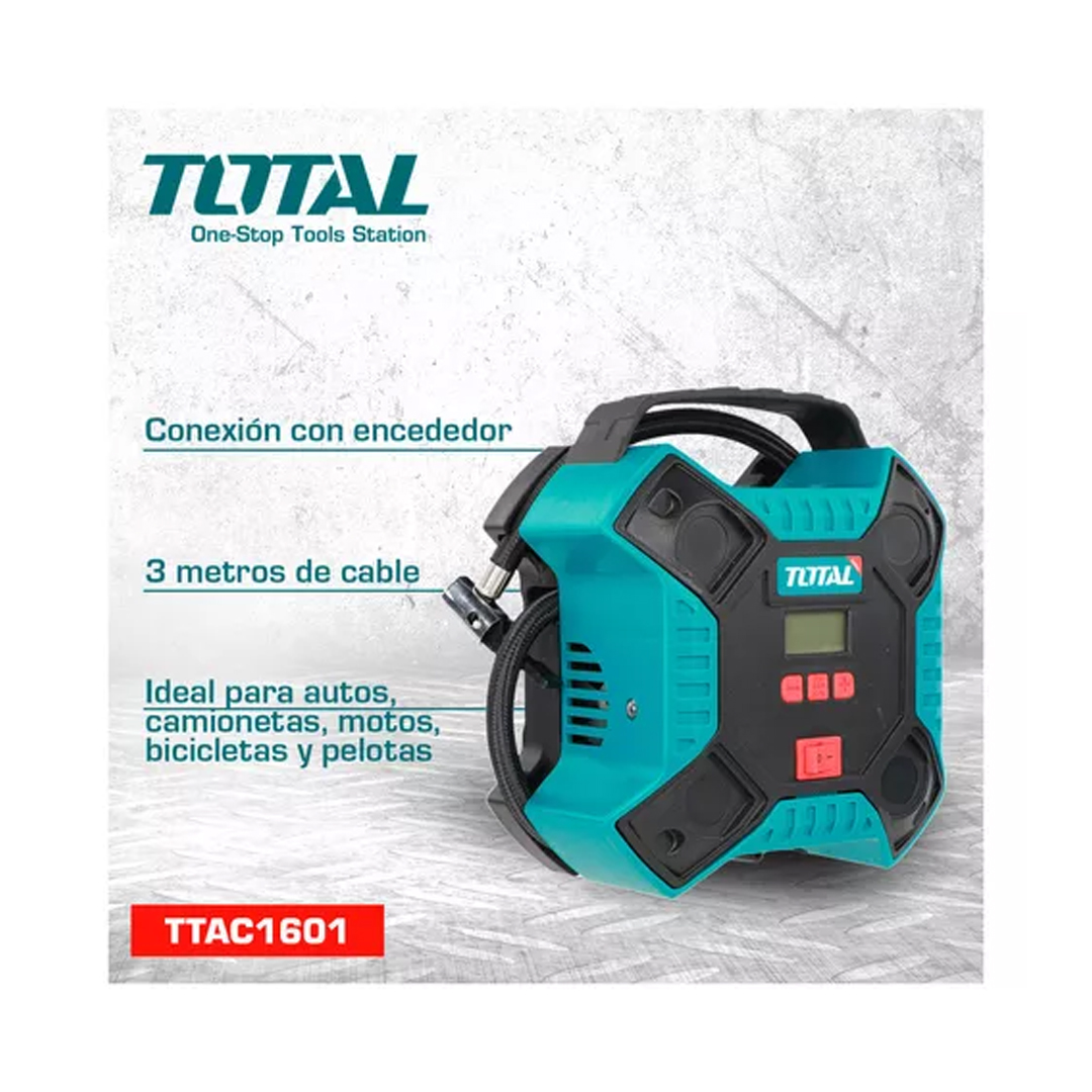 Mini Compresor para auto Inflador 12v Aire Portatil Total 160psi + Acc - Imagen 3