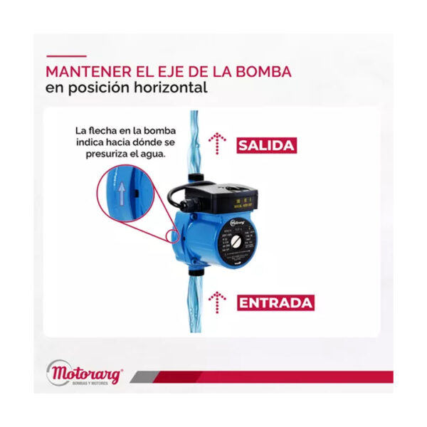 Bomba Presurizadora Motorarg - Tip1 120 Watts - Imagen 2