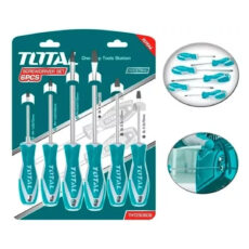 Juego Set 6 Destornilladores Plano Phillips Total Imantado 6
