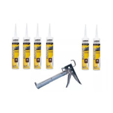 Sellador Silicona Transpa Cartucho + Pistola Suprabond X 6 U