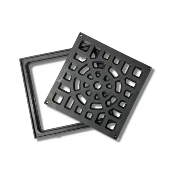 Rejilla Para Piso De Plástico Reforzada Pvc 20x20 Cm Negra