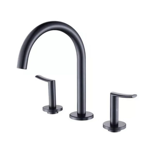Juego De Baño Completo Bronce Cierre Cerámico Black Negro - Imagen 2