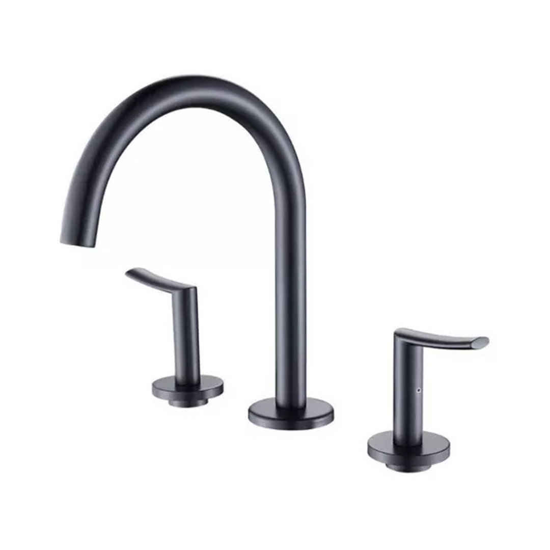 Juego De Baño Completo Bronce Cierre Cerámico Black Negro - Imagen 2