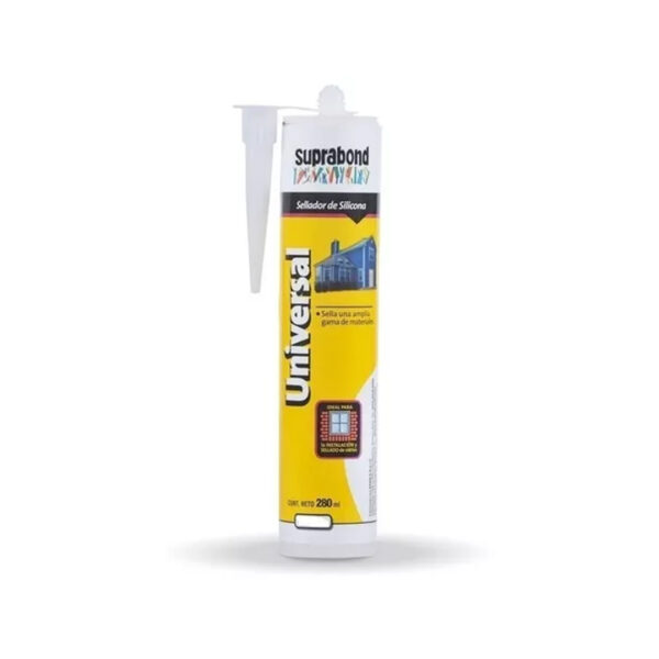 Sellador Silicona Transparente Cartucho + Pistola Suprabond - Imagen 2