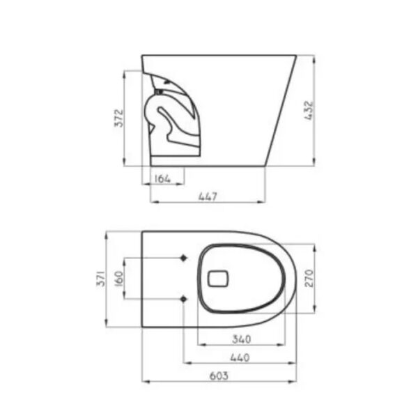 Inodoro Corto Blanco Ferrum Marina Sanitarios Losa Baño - Imagen 2