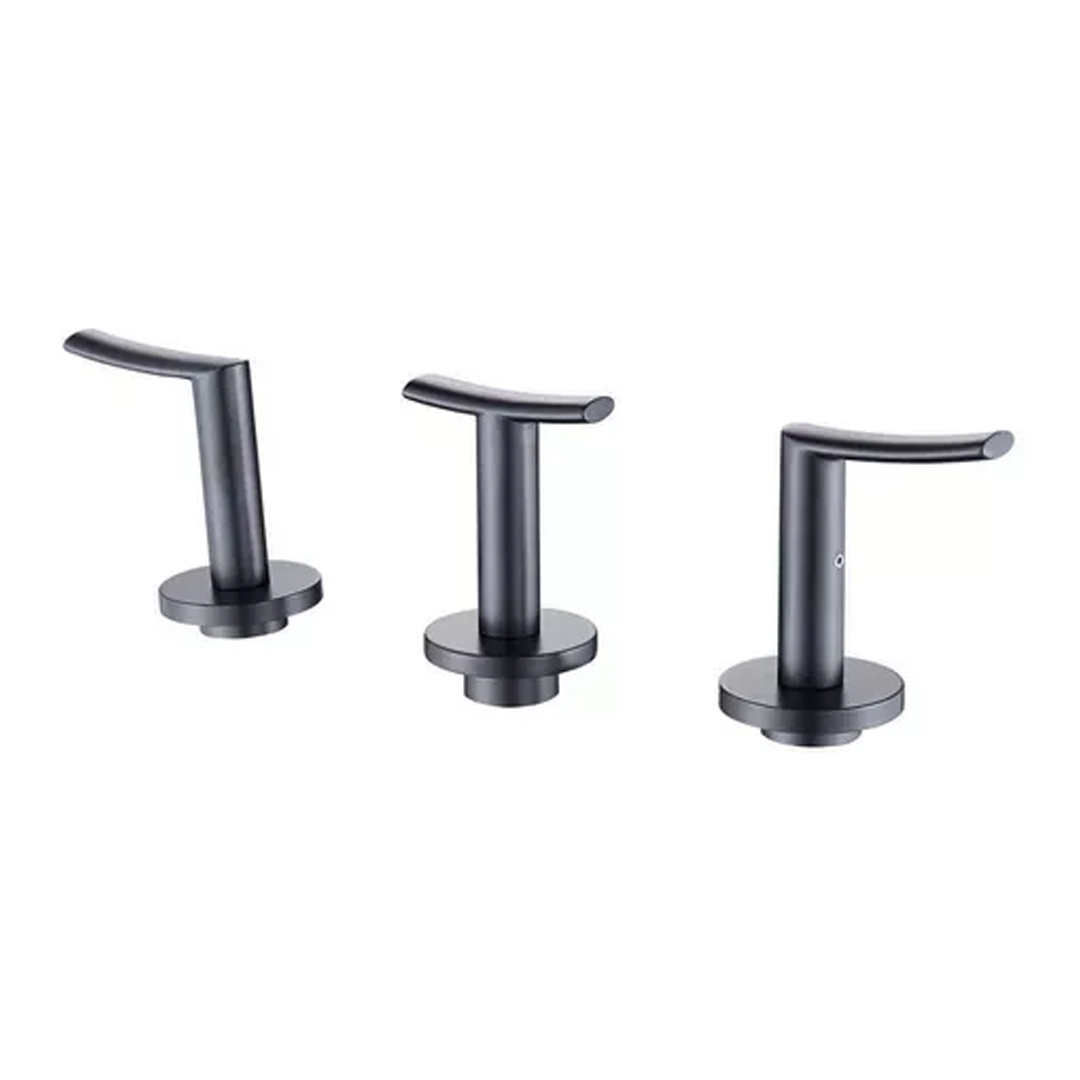 Juego De Baño Completo Bronce Cierre Cerámico Black Negro - Imagen 3