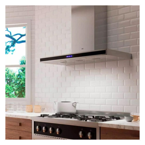 Extractor purificador de cocina TST Campana Purificadora Colhue CO-30090-740 ac. inox. de pared 900mm x 60mm x 510mm plateado 220V - Imagen 5