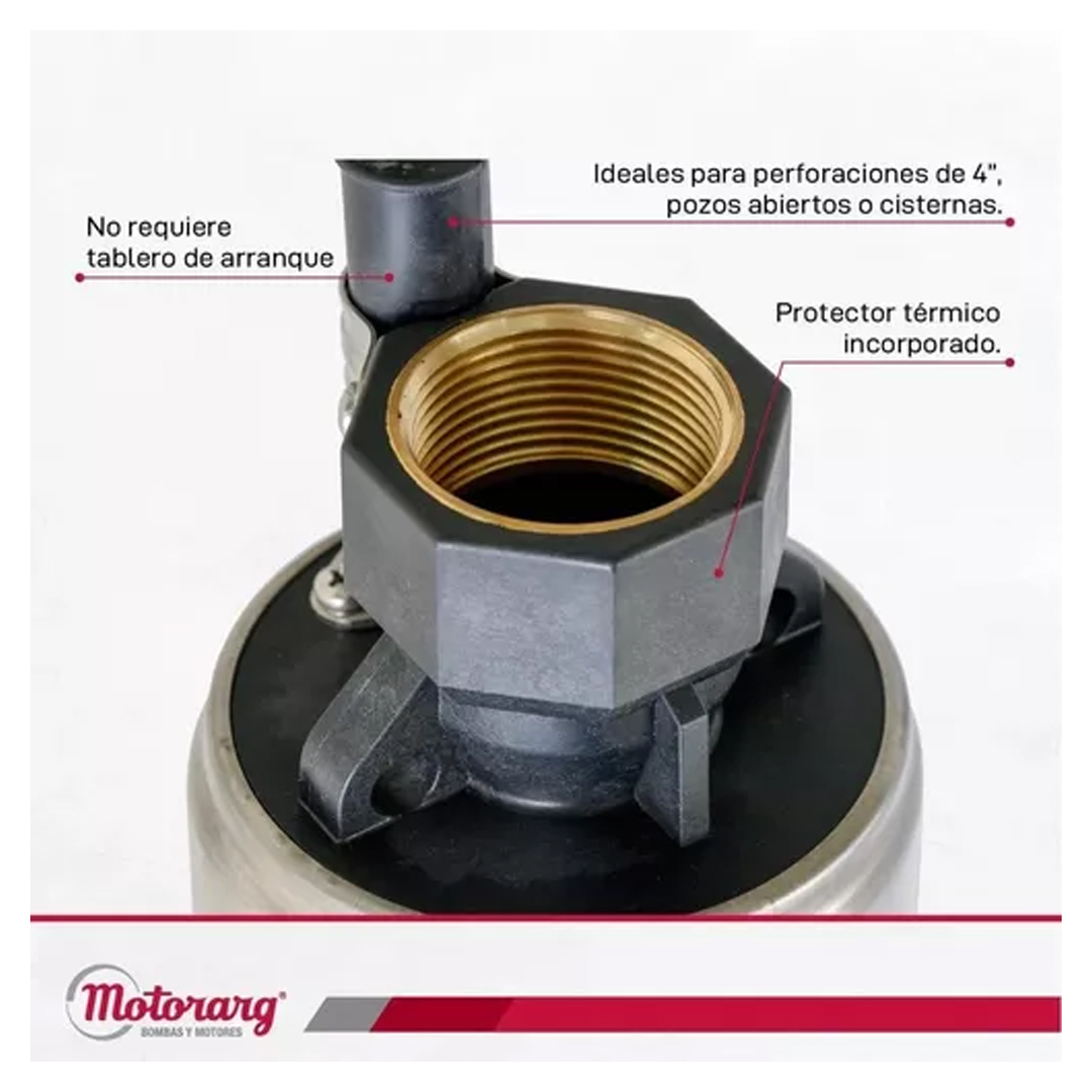 Bomba Sumergible Pozo Motorarg 4pack 100 4p 1hp Envio Gratis - Imagen 5