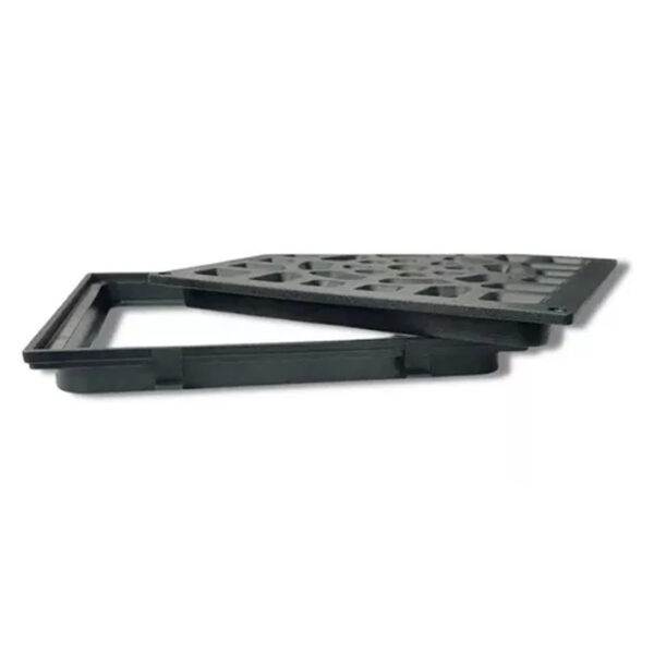 Rejilla Para Piso De Plástico Reforzada Pvc 20x20 Cm Negra - Imagen 4