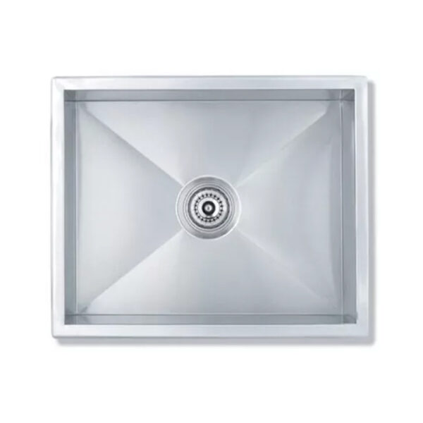 Bacha Cocina Simple Mi Pileta Etna 720e Encastre 50x40x22 Color Acero