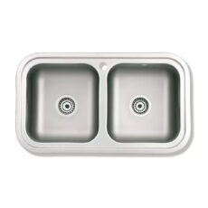 Bacha Doble De Acero Inoxidable Encastrable 406e Mi Pileta