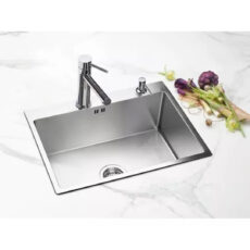 Bacha Lujo Cocina Acero Mi Pileta Etna 715 + Dosificador