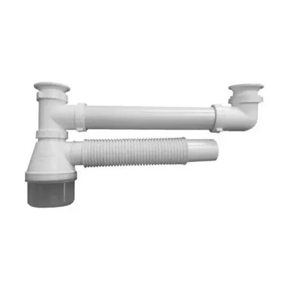 Sifon Pileta Doble Para Bacha Cocina Pvc Ganflow Nicoll