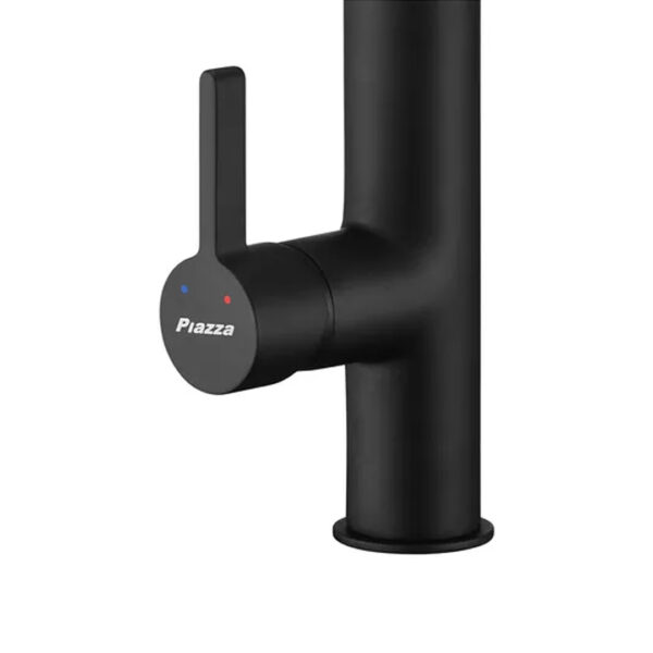 Griferia Cocina Monocomando Negro Piazza Kitchen Pro 10317ne Acabado Mate Color Negro mate - Imagen 2