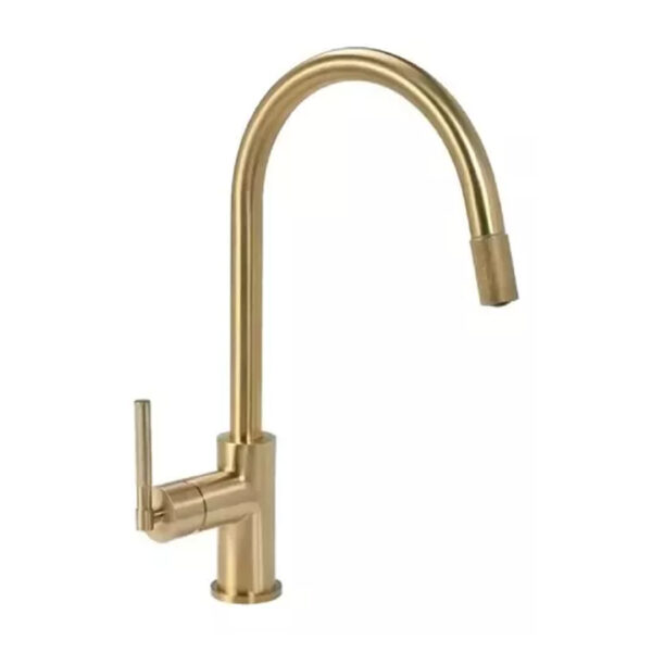 Griferia Monocomando Cocina Peirano Fabric Gold Oro Flexible Color Dorado