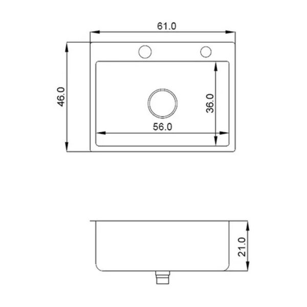 Bacha Lujo Cocina Acero Mi Pileta Etna 715 + Dosificador - Imagen 2
