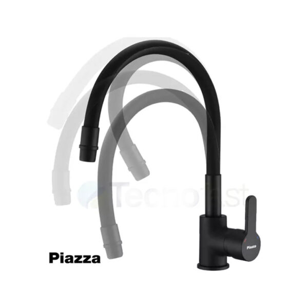 Griferia cocina mesada monocomando Piazza Emblem 10017NE color negro - Imagen 4