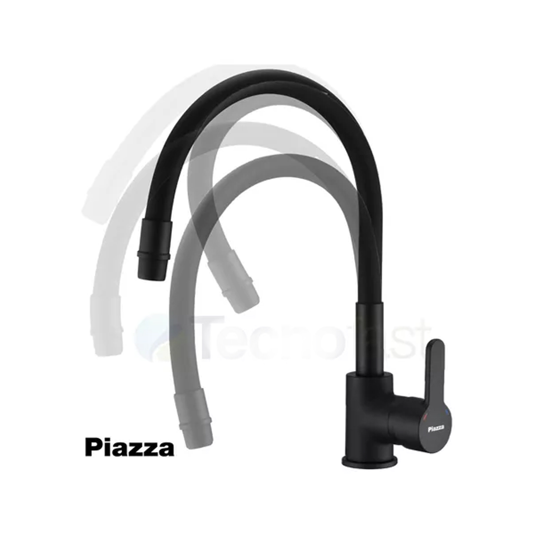 Griferia cocina mesada monocomando Piazza Emblem 10017NE color negro - Imagen 4