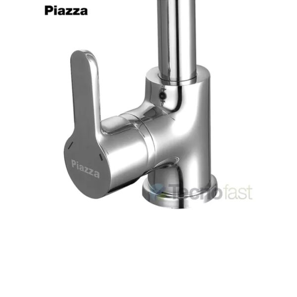 Griferia Cocina Mesada Monocomando Piazza Emblem 10016gr Acabado Cromado Color Gris - Imagen 5