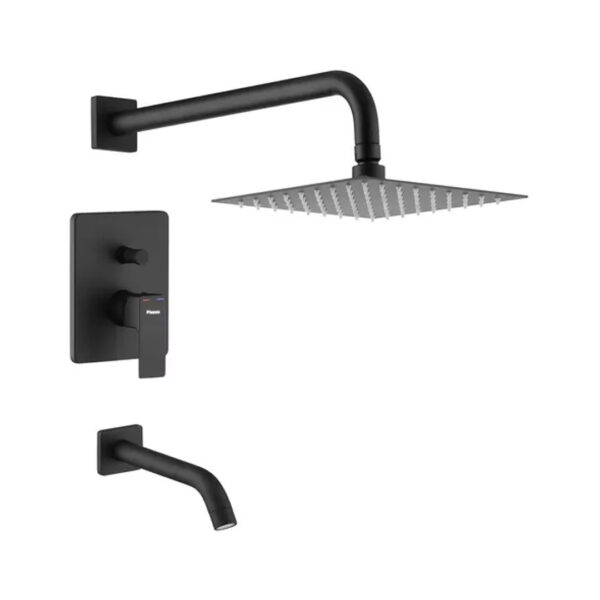 Grifería Baño Ducha Monocomando Piazza Arq 10406ne Negro