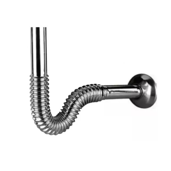 Descarga Lavatorio Flexible Cromado 100% Cobre Metálico