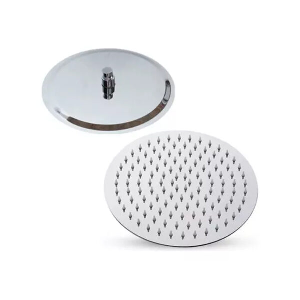 Flor De Ducha Redonda 30 Cm Baño Lluvia Brillante Plateado