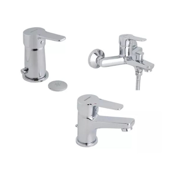 Griferia Genebre Ducha Bidet + Lavatorio Monocomando Basik