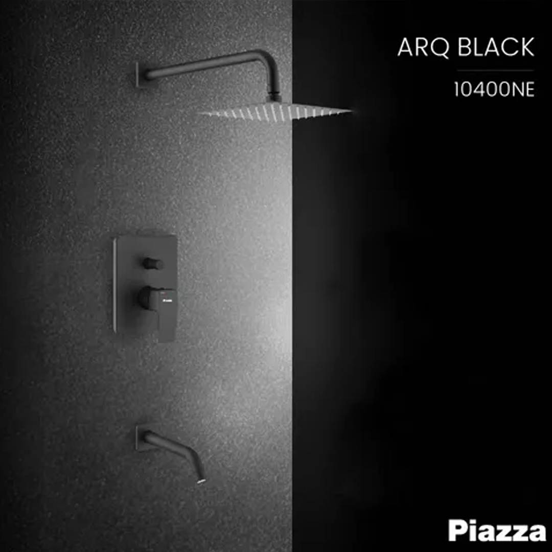 Grifería Baño Ducha Monocomando Piazza Arq 10406ne Negro - Imagen 8
