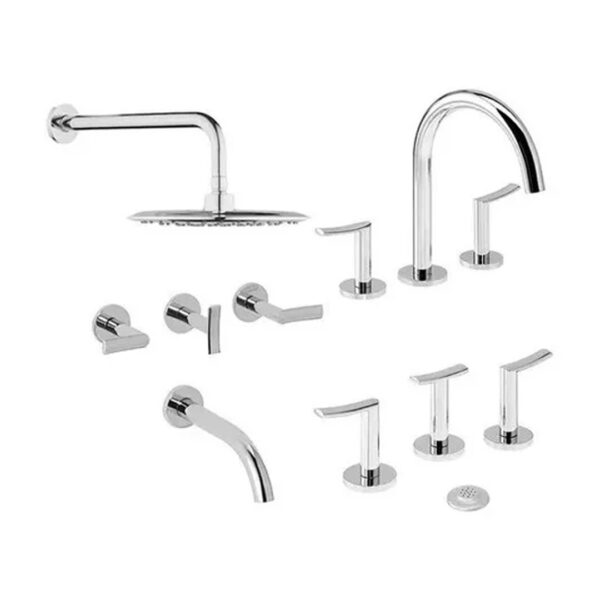 Griferia Combo Baño Completo Piazza Mind Cierre Ceramico