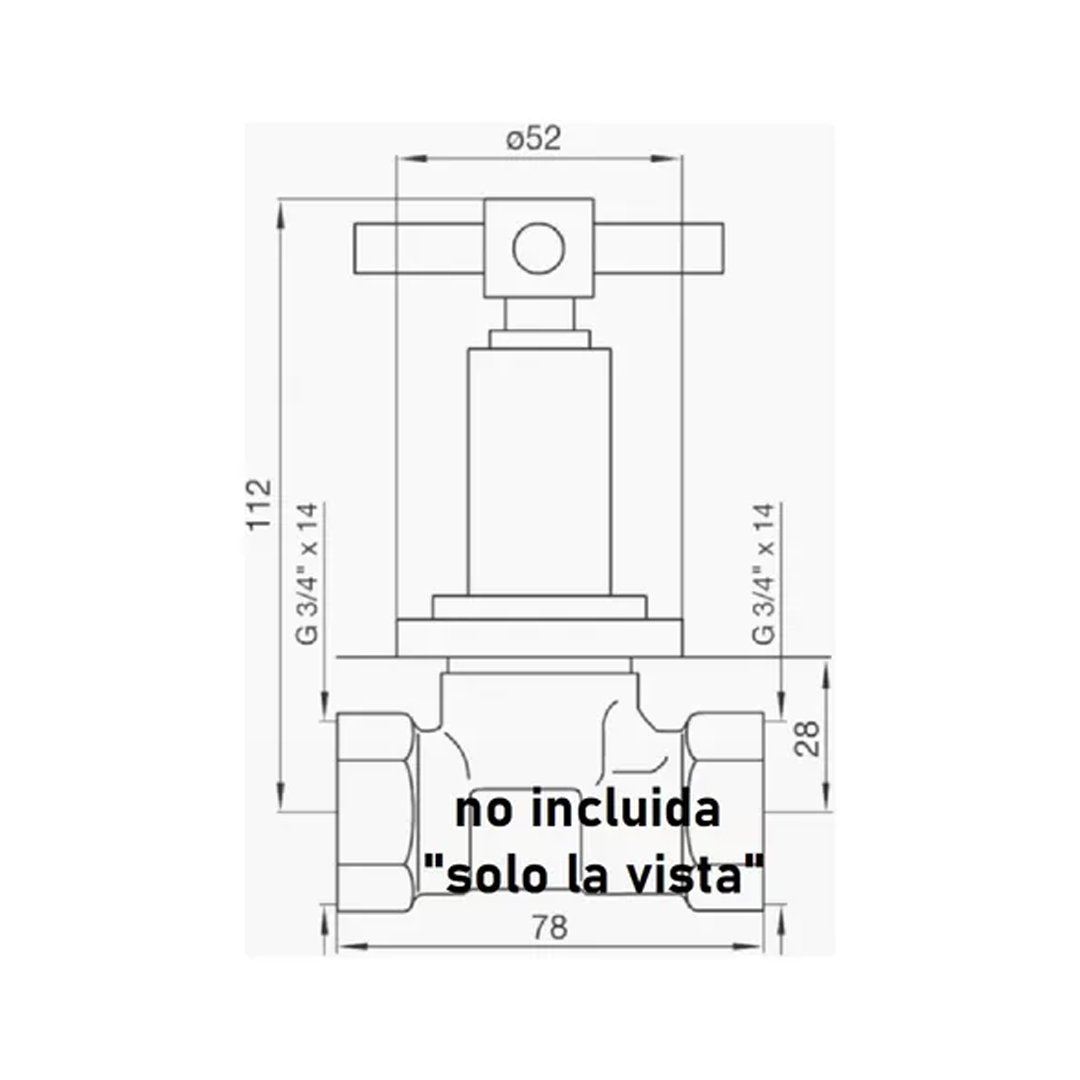 Volante Manija Llave + Roseta Campana Fv Temple P/llave Paso - Imagen 3