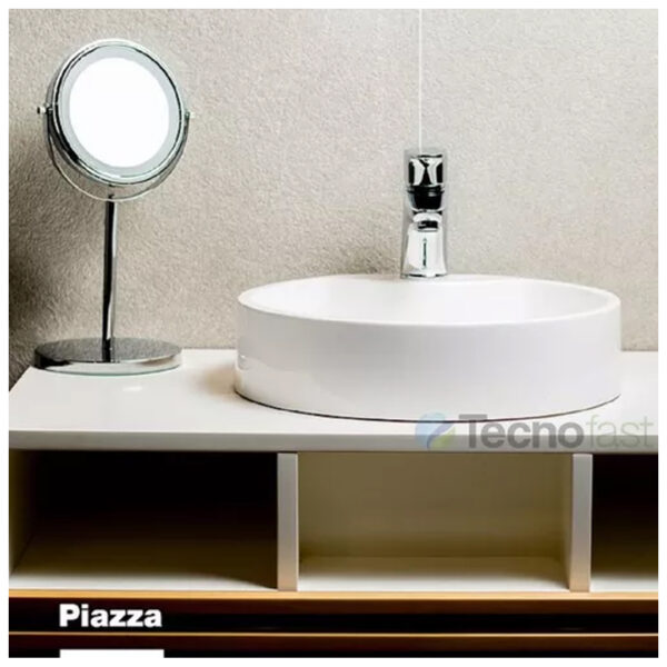 Grifería de baño Piazza Emblem 10000 color plateada y acabado cromado - Imagen 4