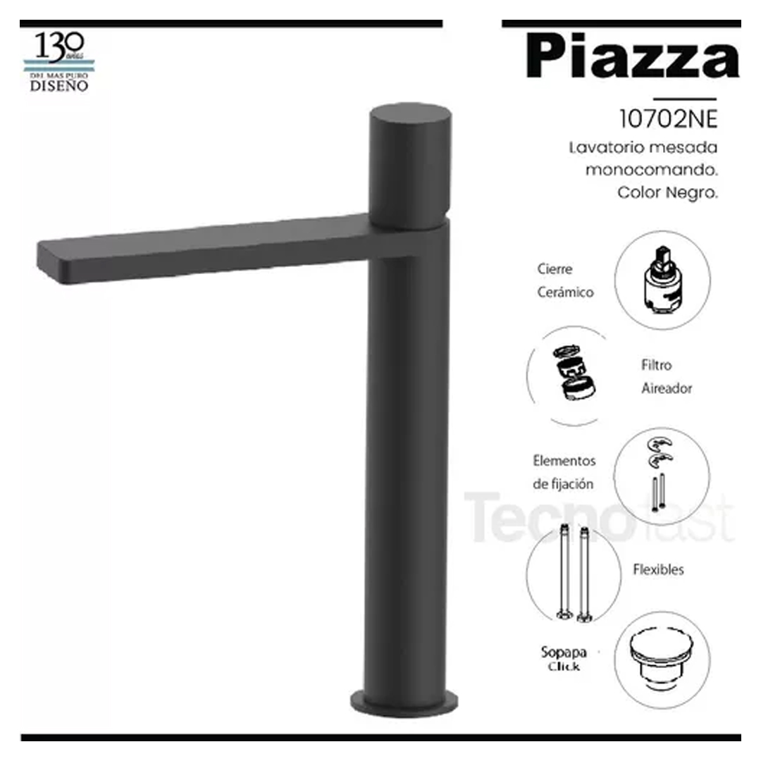 Piazza Lounge 10702NE Negro Mate - Imagen 4