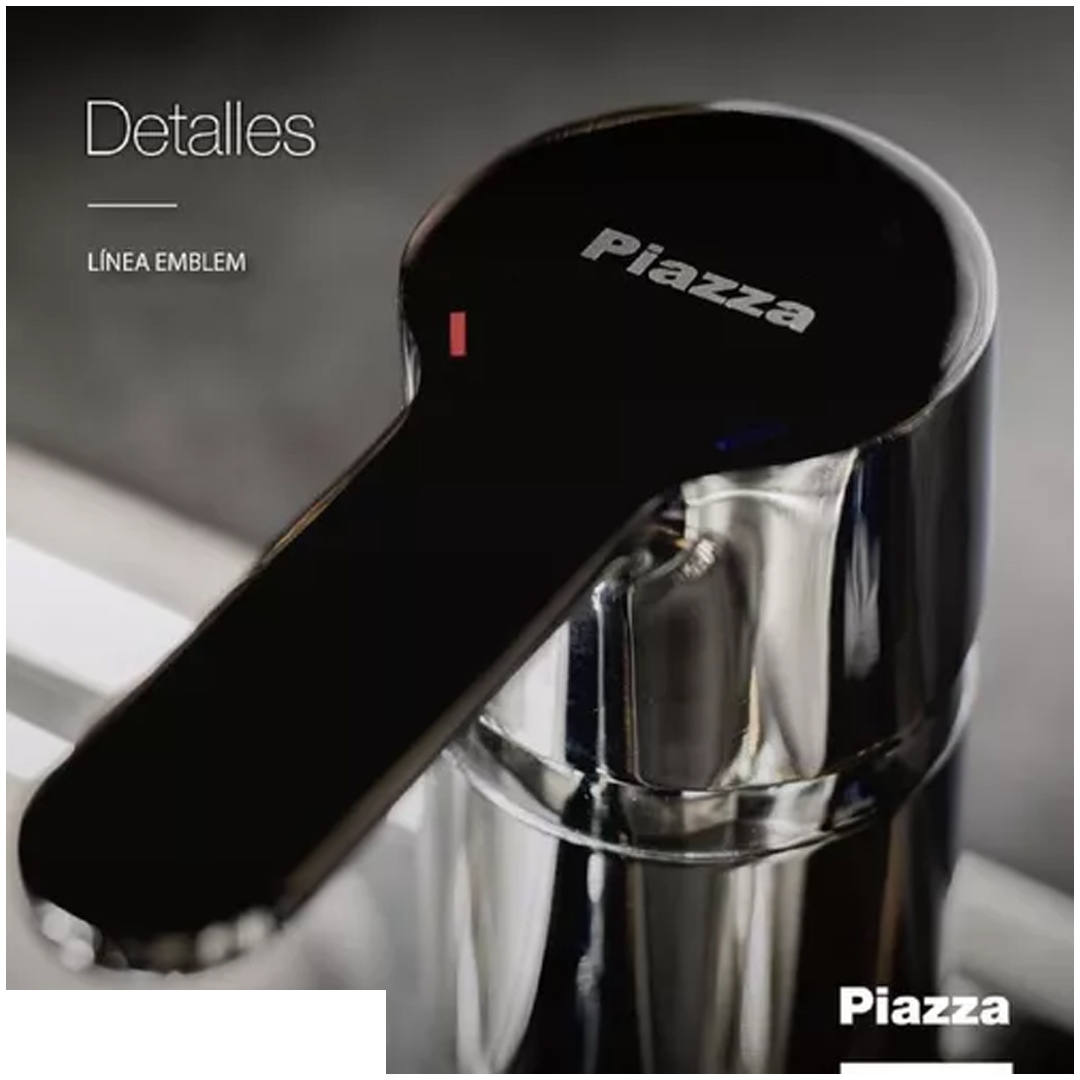 Grifería de baño Piazza Emblem 10000 color plateada y acabado cromado - Imagen 3