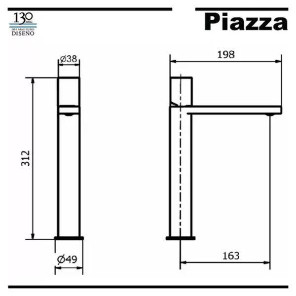 Piazza Lounge 10702NE Negro Mate - Imagen 3