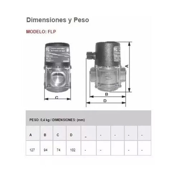 Control Automatico De Presion Para Bomba Rowa Flp Plastico - Imagen 2