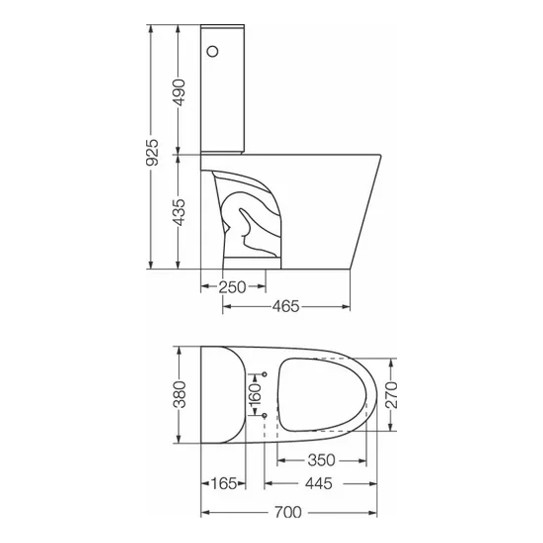 Inodoro Largo Mochila Dual Sanitarios Ferrum Marina Devoto - Imagen 2