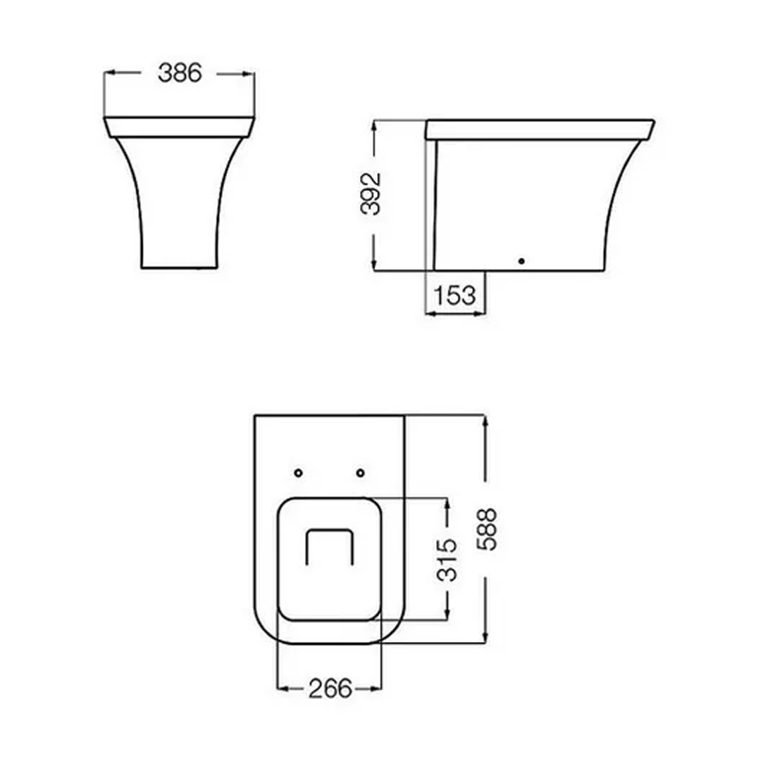 Ferrum Inodoro Corto Milena Blanco Idcmj-b - Imagen 4
