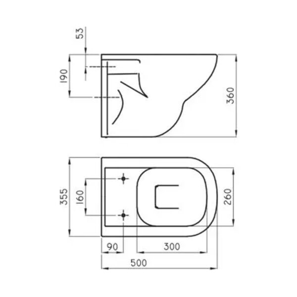 Ferrum Inodoro Para Colgar Bari Blanco + Soporte Ikpj Baño - Imagen 3