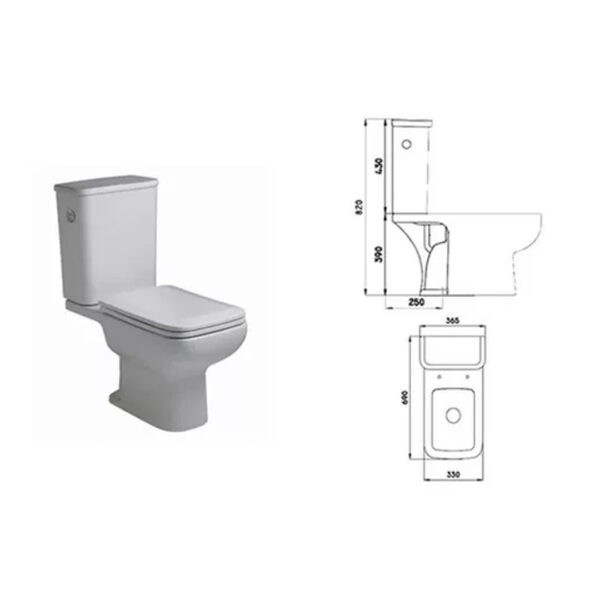Combo Trento Ferrum Bidet Inodoro Largo Deposito Apoyo - Imagen 4