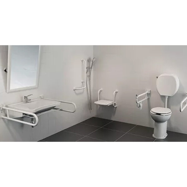 Inodoro Corto + Depósito Ferrum Espacio Baño Discapacitados - Imagen 3