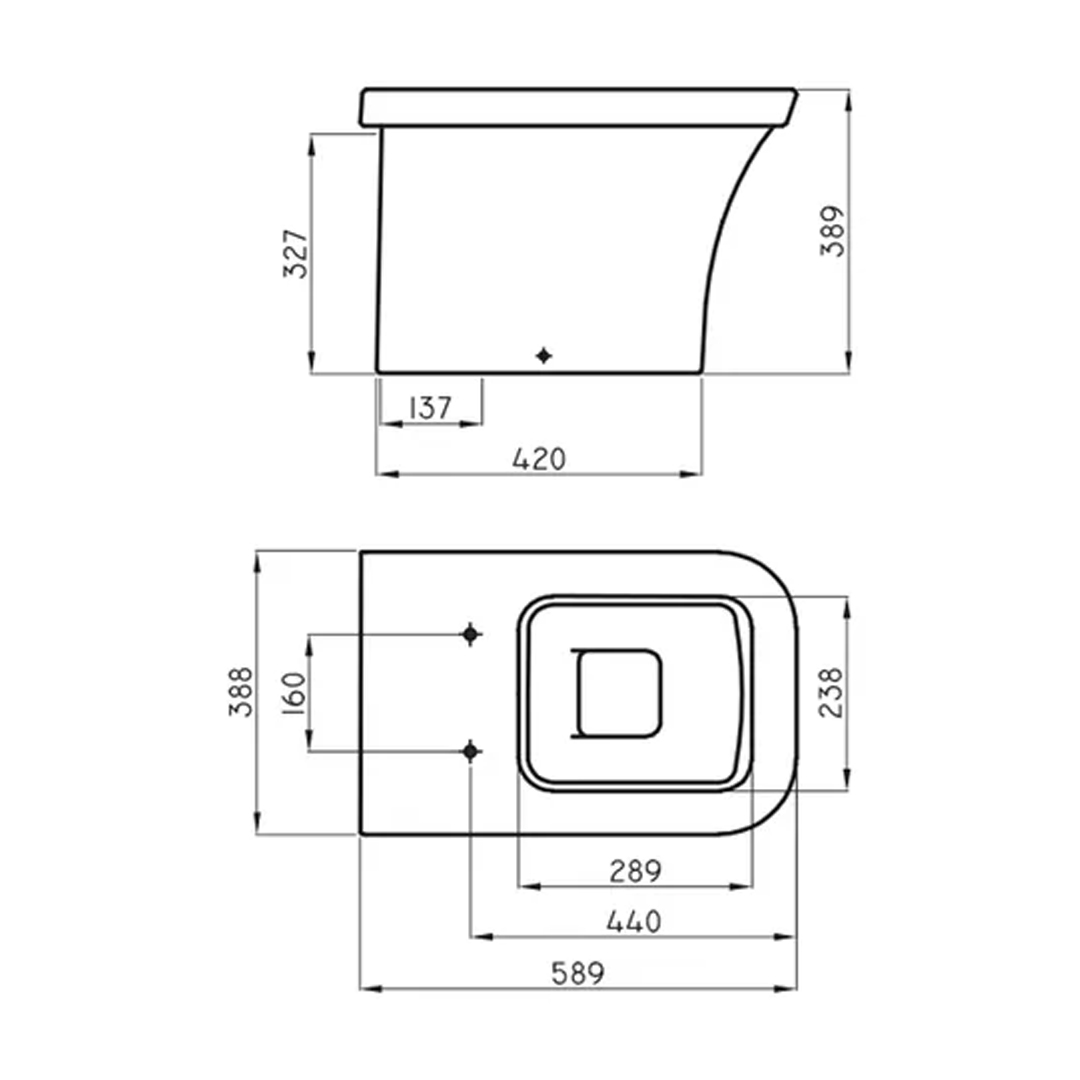 Ferrum Inodoro Corto Milena Blanco Idcmj-b - Imagen 3