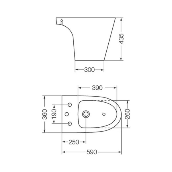 Inodoro Corto Ferrum Marina Y Bidet Ferrum Marina Sin Tapa - Imagen 5