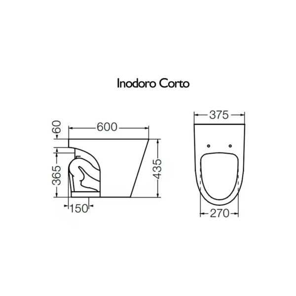 Inodoro Corto Ferrum Marina Y Bidet Ferrum Marina Sin Tapa - Imagen 4
