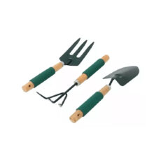 Set X3 Piezas De Jardineria Pala Rastrillo Removedor Grande