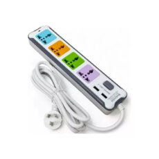 Zapatilla Alargue Extensor 4 Tomas + 2 Usb Carga Rapida 10a