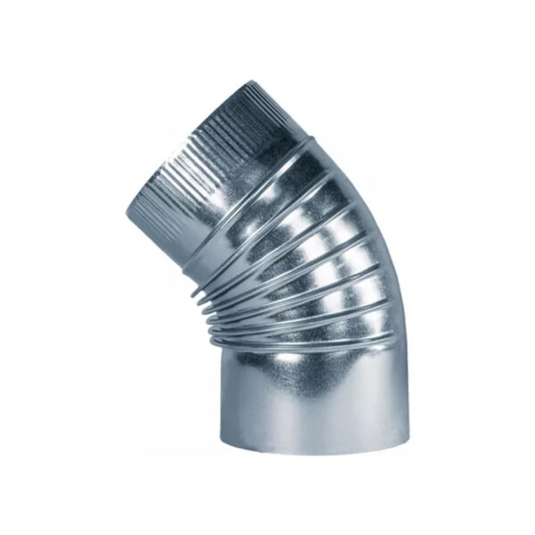 Codo Chapa Galvanizada 4 Pulgadas 45° Ventilacion Zingueria