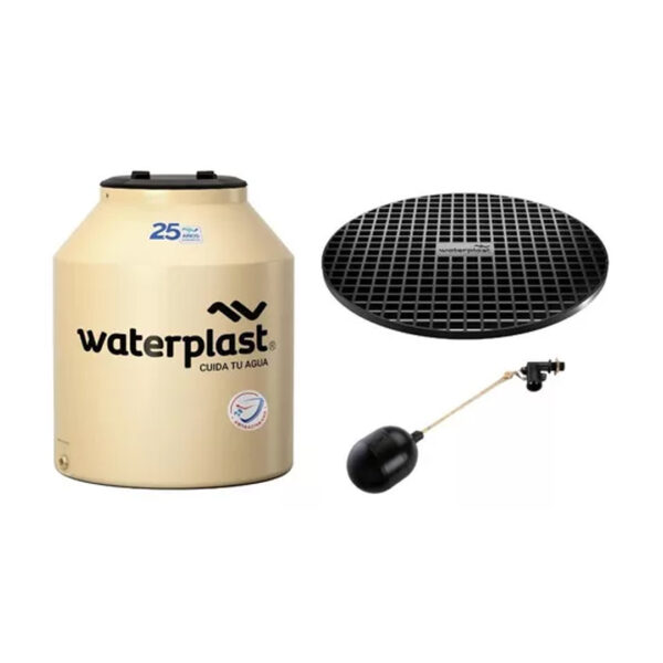 Tanque Clásico Tricapa Waterplast 600lts + Base + Flotante Color Crema
