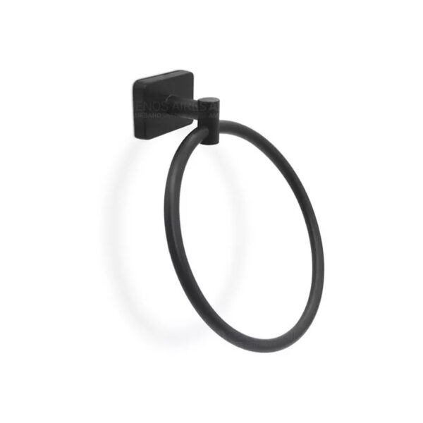 Accesorio Baño Toallero Aro Negro Black Vintage